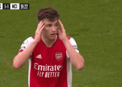 A Soccer Player In A Red Emirates Fly Better Jersey GIF