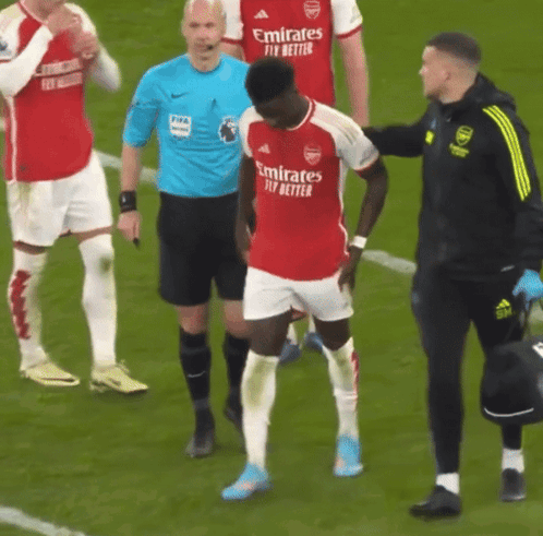 A Soccer Player In A Red Emirates Fly Better Jersey GIF