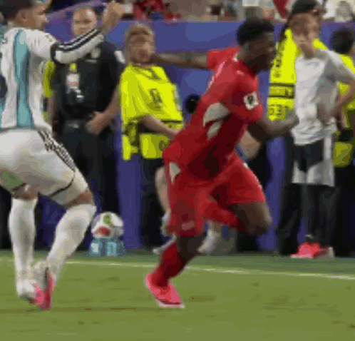 A Soccer Player In A Red Jersey With The Number 10 On It GIF