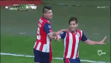 a soccer player is celebrating a goal with his teammates on the field .