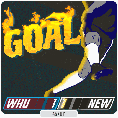 A Soccer Player Is Kicking A Ball With The Word Goal In Flames GIF