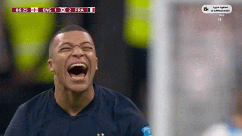 A Soccer Player Is Laughing During A Game Between France And The Uk GIF