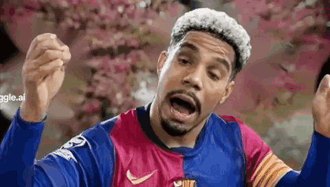 A Soccer Player Is Making A Funny Face While Wearing A Colorful Jersey . GIF