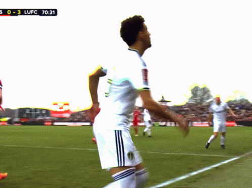 A Soccer Player Is Running On A Field With A Time Of 75:31 GIF