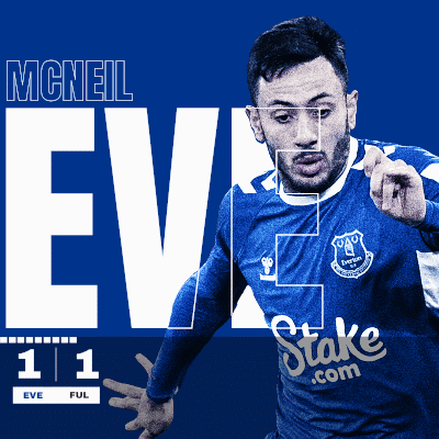 A Soccer Player Named Mcneil Is Wearing A Blue Jersey That Says Stake.com On It GIF