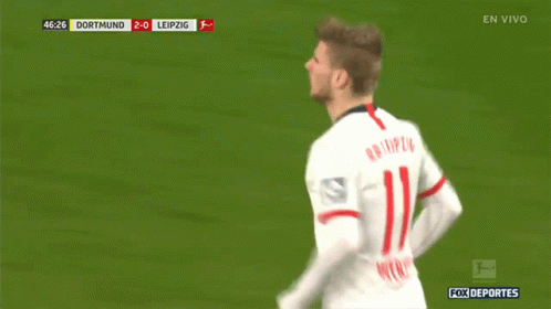 A Soccer Player Named Rb Leipzig Is On The Field GIF