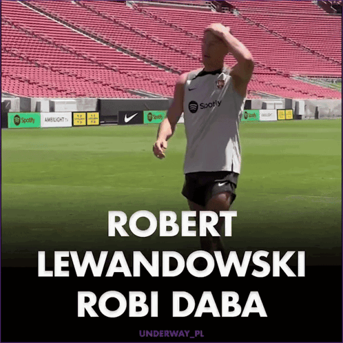 A Soccer Player Named Robert Lewandowski Is On A Field GIF