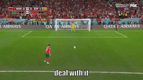 a soccer player says " deal with it " in front of a crowd