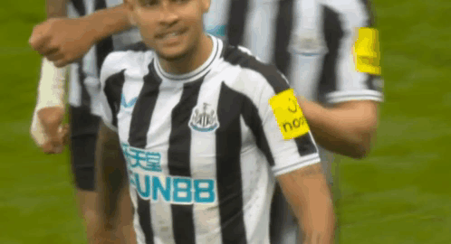 A Soccer Player Wearing A Black And White Striped Shirt With The Word Unbb On The Front GIF
