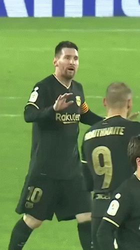 A Soccer Player Wearing A Black Rakuten Jersey GIF