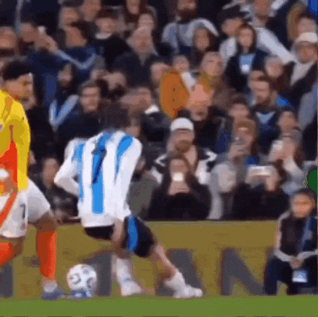 A Soccer Player Wearing A Blue And White Jersey With The Number 1 On It GIF
