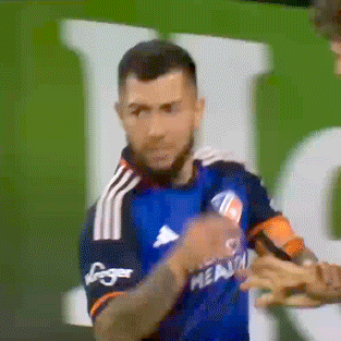 A Soccer Player Wearing A Blue Shirt That Says Health GIF