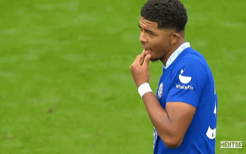 A Soccer Player Wearing A Blue Shirt With The Number 3 On It GIF