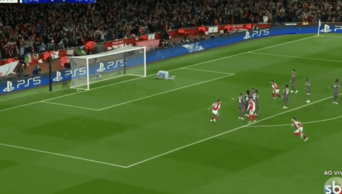 A Soccer Player Wearing A Grey Emirates Fly Better Shirt GIF