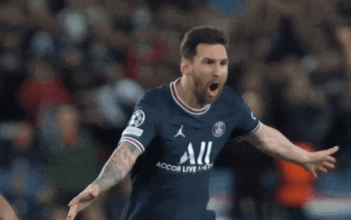 A Soccer Player Wearing A Jersey That Says All GIF