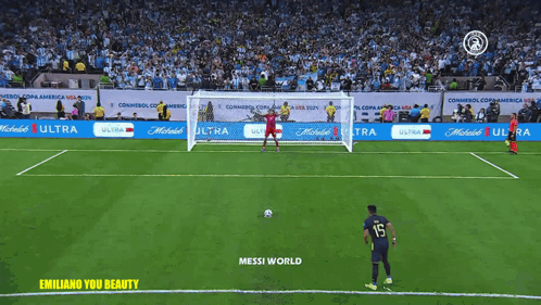 A Soccer Player Wearing A Number 15 Jersey Stands In Front Of A Goal GIF
