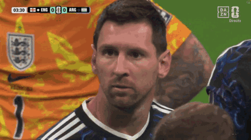 A Soccer Player Wearing A Number 3 Jersey Looks At The Camera GIF