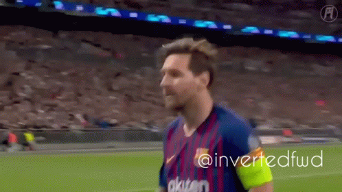 A Soccer Player Wearing A Rakuten Jersey Stands On The Field GIF