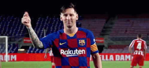 A Soccer Player Wearing A Rakuten Shirt Giving A Thumbs Up GIF