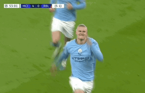 A Soccer Player Wearing A Shirt That Says Etihad On It GIF