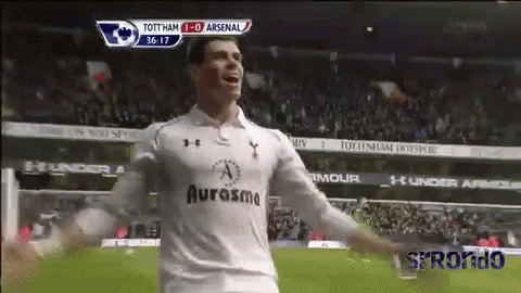 A Soccer Player Wearing A White Shirt That Says Aurasma On It GIF