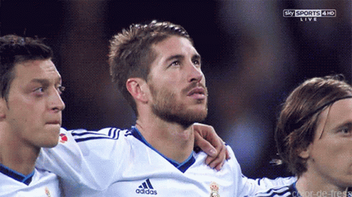 A Soccer Player Wearing An Adidas Jersey Looks Up At The Sky Sports 4H Live Broadcast GIF