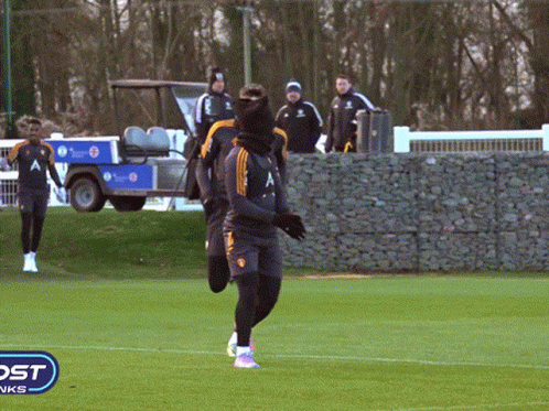 A Soccer Player With The Letter A On His Jersey Runs On The Field GIF