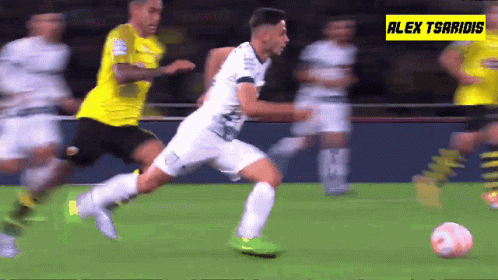 A Soccer Player With The Name Alex Tsaridis On The Top Right GIF
