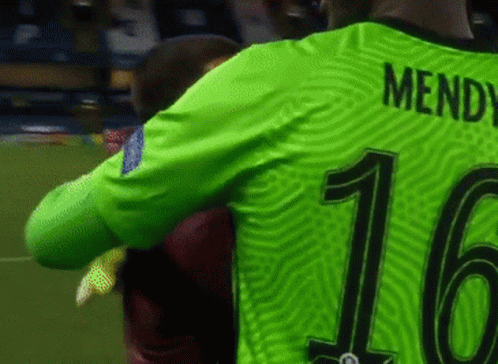 A Soccer Player With The Name Mendy On The Back Of His Jersey GIF