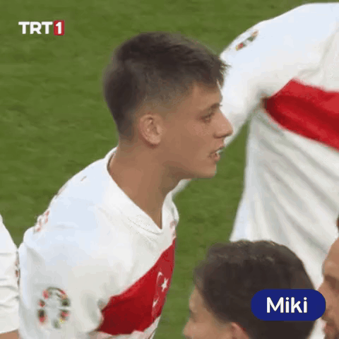 A Soccer Player With The Name Miki On The Bottom Of The Screen GIF