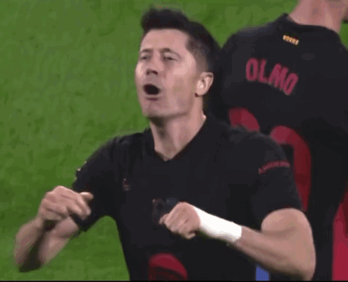 A Soccer Player With The Name Olmo On His Shirt GIF