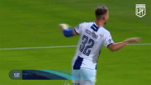 A Soccer Player With The Name Tomas Pockettino On The Bottom GIF