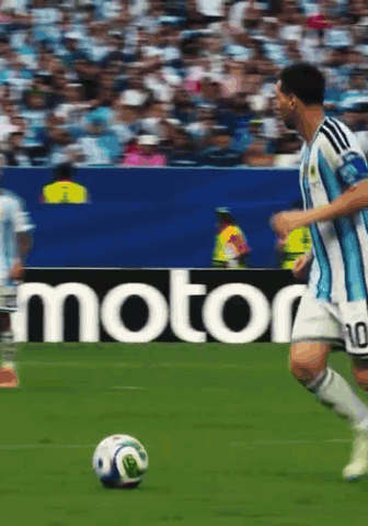 A Soccer Player With The Number 10 On His Jersey Kicks A Ball GIF