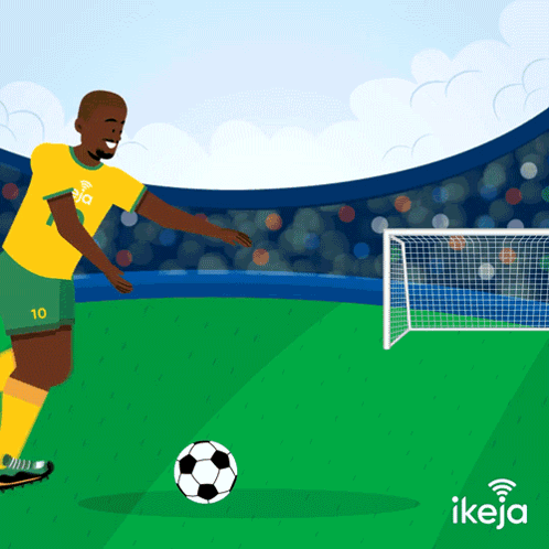 A Soccer Player With The Number 10 On His Shorts Kicking A Soccer Ball GIF