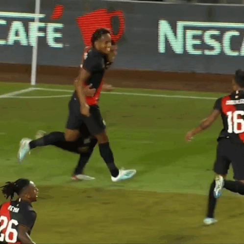 a soccer player with the number 16 on the back of his shirt