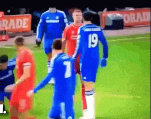 A Soccer Player With The Number 19 On The Back Of His Shirt GIF