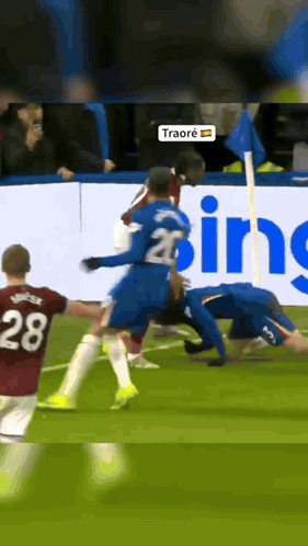 A Soccer Player With The Number 28 On The Back Of His Jersey GIF
