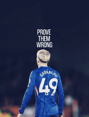 a soccer player with the number 49 on the back of his shirt