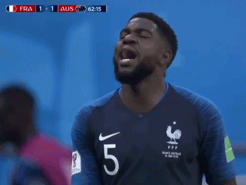 A Soccer Player With The Number 5 On His Jersey Screams GIF