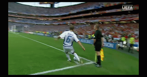 Soccer Player With Number 6 Kicking Ball GIF