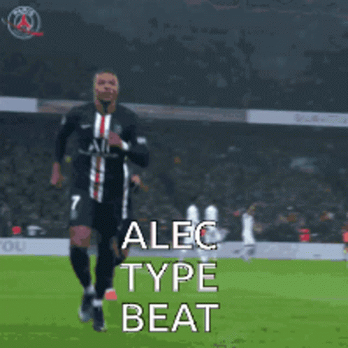 A Soccer Player With The Words Alec Type Beat On The Field GIF