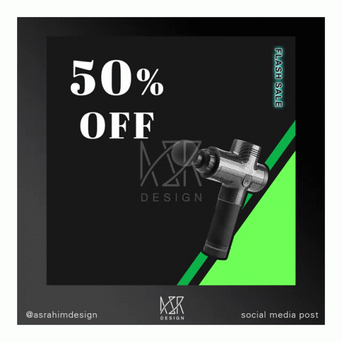 A Social Media Post Advertising A Flash Sale For 50 % Off GIF