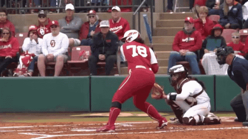 a softball player with the number 78 on their jersey