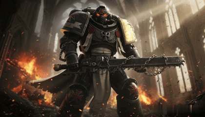 Soldier With SR Helmet Holding Chainsaw GIF