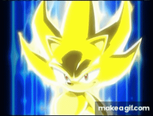 A Sonic The Hedgehog With A Blue Background And The Words Make A Gif.com Underneath It GIF
