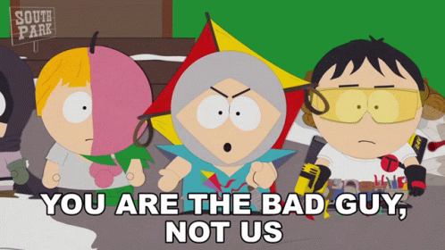 South Park Saying You Are The Bad Guy GIF