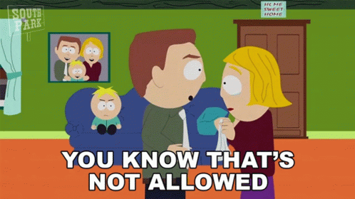 A South Park Cartoon Shows A Man And A Woman Talking GIF