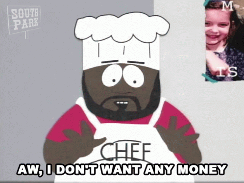 A South Park Character Is Wearing A Chef Apron GIF