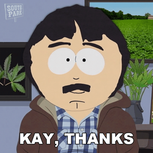A South Park Character Says Kay Thanks GIF