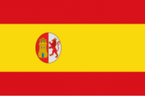A Spanish Flag With A Coat Of Arms On It GIF